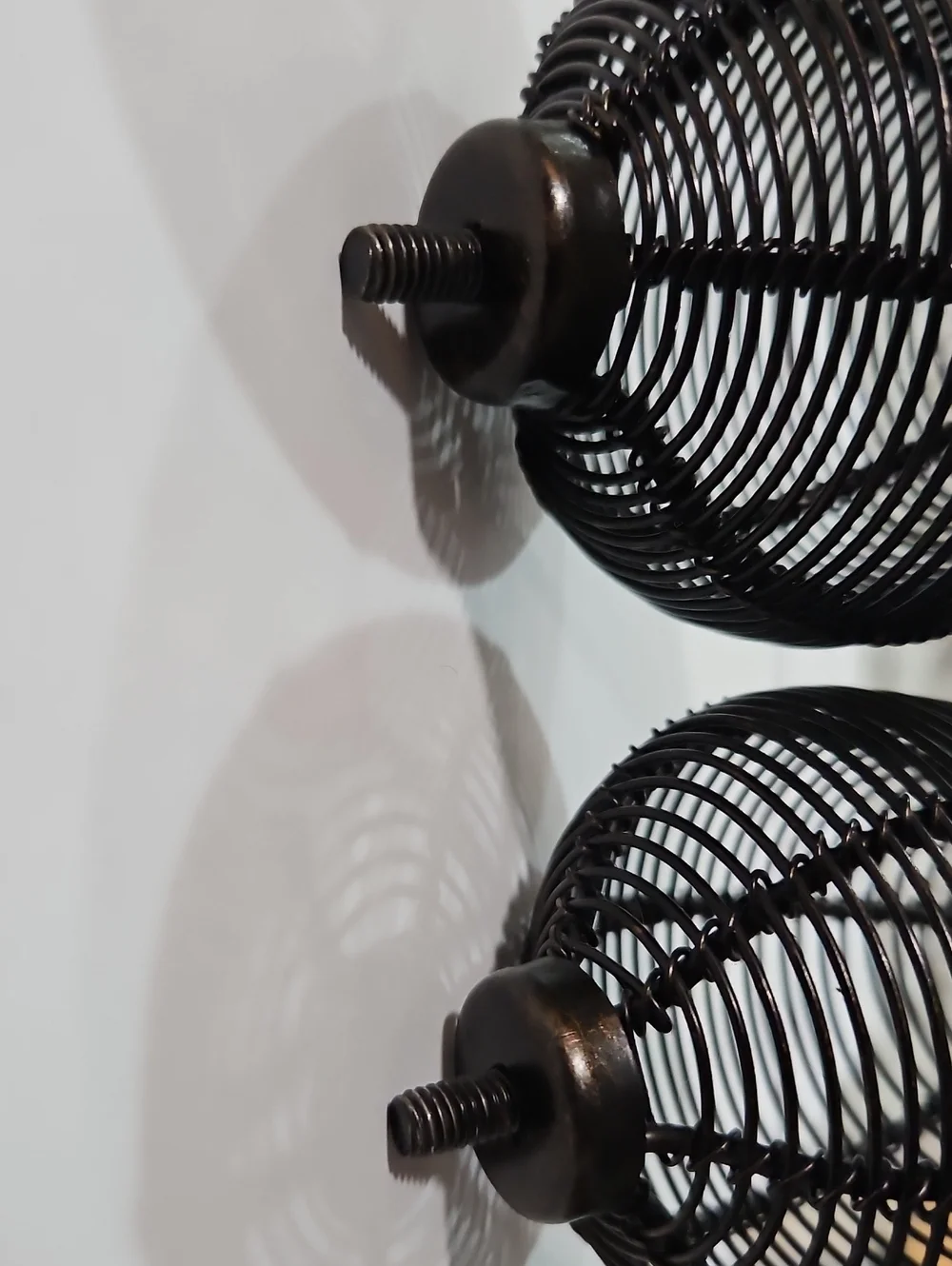 Pottery Barn Hand-Made Black/Bronze Wire Finials NWOT